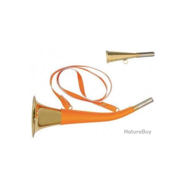 Pack trompe ronde 31cm orange + trompe plate 12cm PRO HUNT