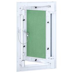 Panneau d'Acc&egrave;s Vert et Argent 20 x 35 cm Aluminium et Pl&acirc;tre