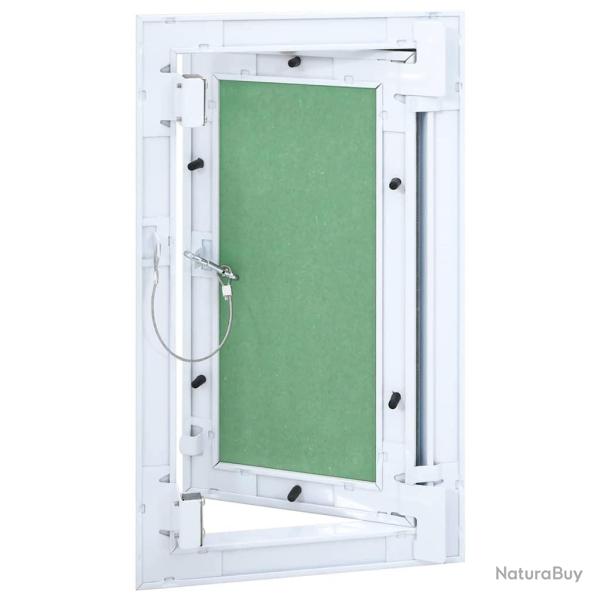 Panneau d'Acc�s Vert et Argent 20 x 35 cm Aluminium et Pl�tre