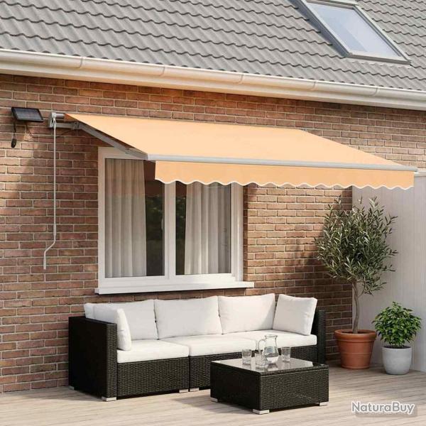 Auvent r�tractable Sable 300 x 250 cm Tissu et Aluminium