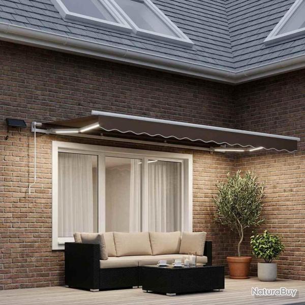 Auvent r�tractable Taupe 300 x 250 cm Tissu et Aluminium