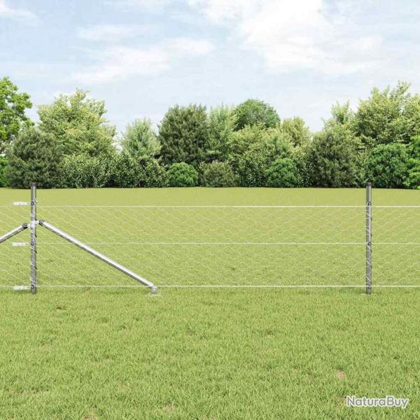 Cl�ture hexagonale avec poteau 10 x 0,5 m Acier galvanis�