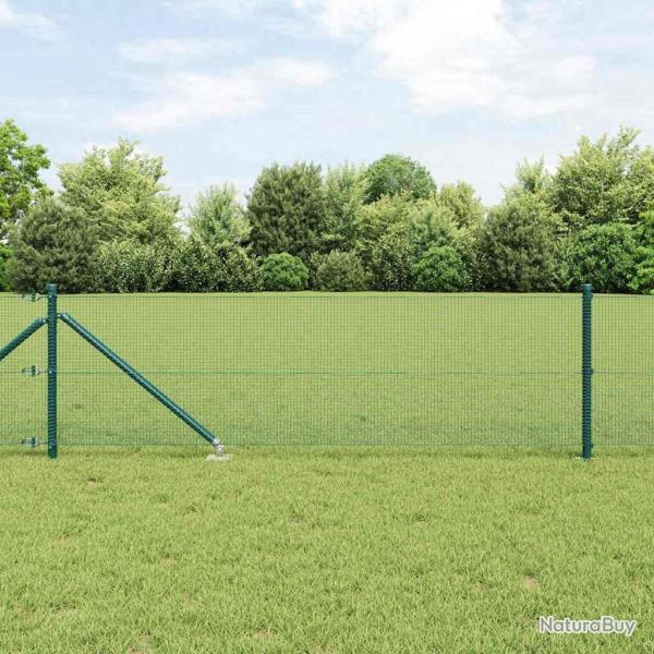 Cl�ture en fil soud� avec pointes 100 x 0,6 m Vert Maille