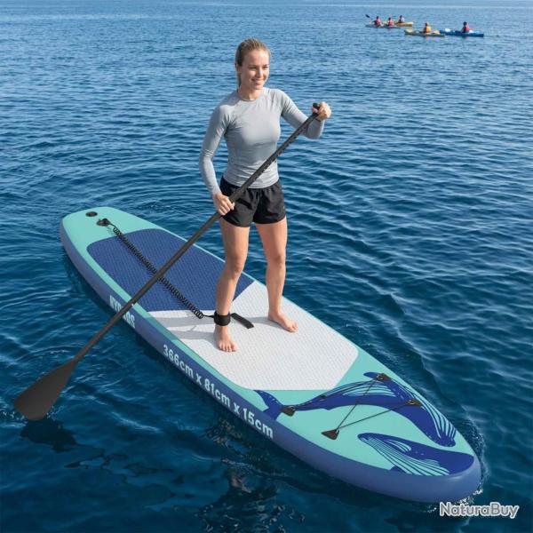 Planche � pagaie gonflable HYDROS 366 x 81 x 15 cm Turquoise