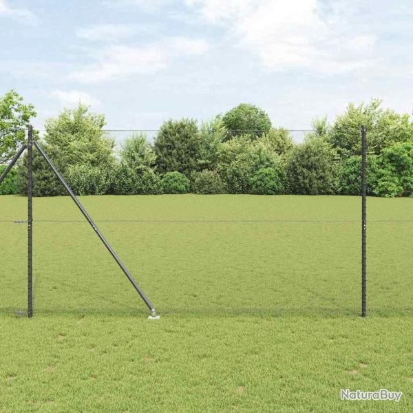 Cl�ture hexagonale avec poteau 50 x 1,5 m Gris Maille
