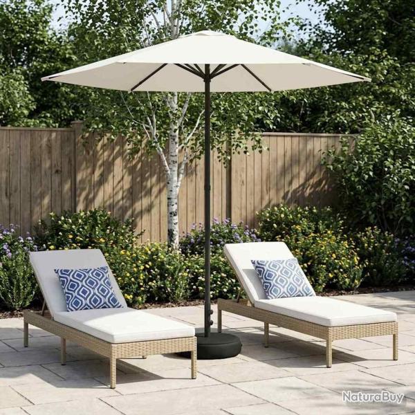 Parasol de jardin avec base 230 x 230 cm Polyester