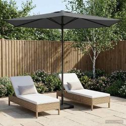 Parasol de jardin 270 x 270 cm Polyester Rectangulaire
