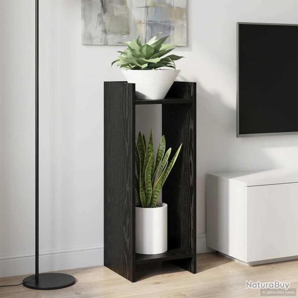 Support de Plante 2 pc Ch�ne Noir 30 x 30 x 80 cm