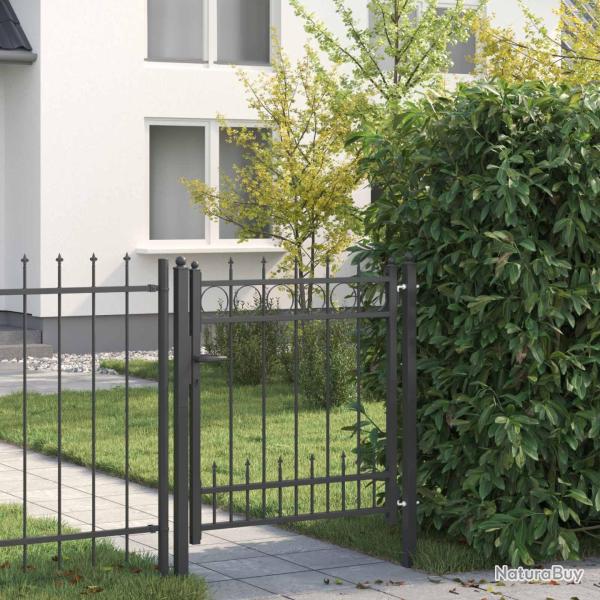 Porte de Cl�ture HORST Acier Noir Verrouillable