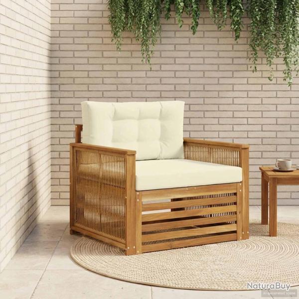 Canap� d'ext�rieur Bois d'Acacia Massif Naturel et Cr�me