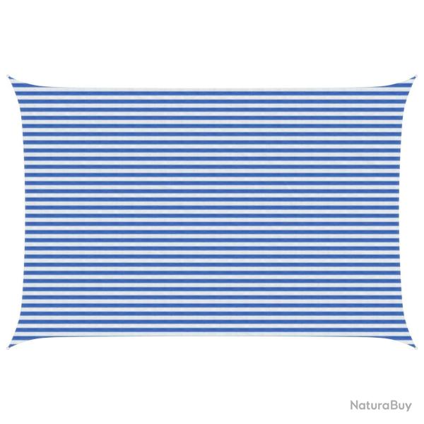 Voile d'ombre Bleu et Blanc 4 x 5 m HDPE