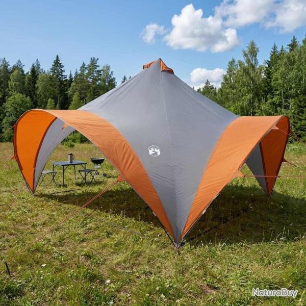 Tente de f�te avec toit Gris et orange 400 x 400 x 320 cm