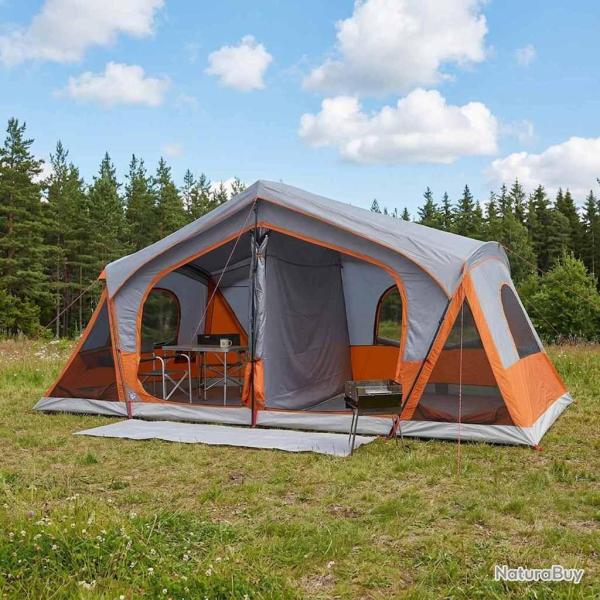 Tente Cabane avec toit Gris et orange 480 x 273 x 205 cm