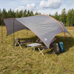 Tarp de camping r&eacute;sistant &agrave; l'eau Gris et orange