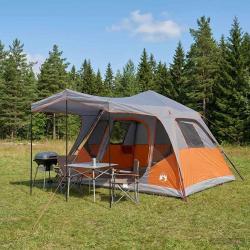 Tente familiale avec toit Gris et orange 305 x 275 x 190 cm