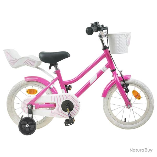 V�lo pour Enfants 14 Pouces pour les 3-5 ans Rose fonc�