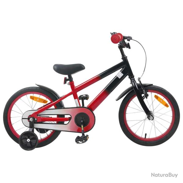 V�lo pour Enfants 16 Pouces pour 4-6 ans Rouge Noir