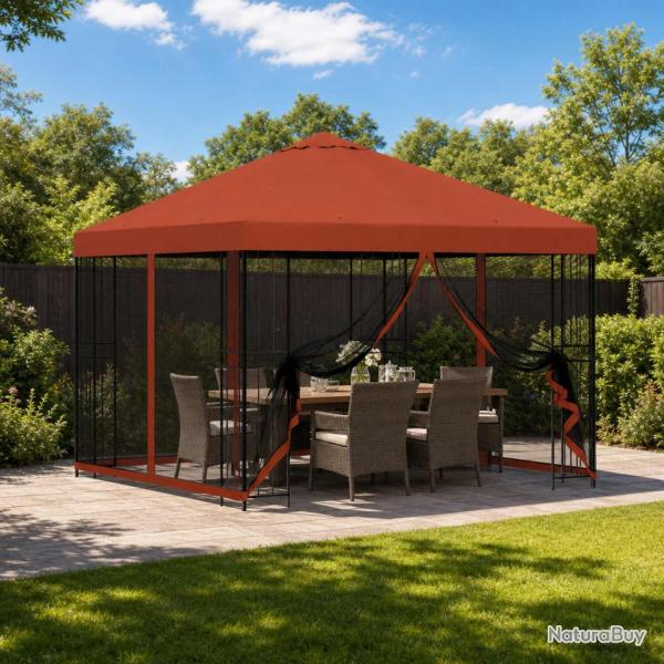 Abri de jardin avec parois 3 x 3 m Terre cuite