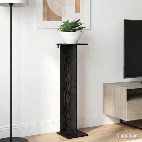 Support de Plante 2 pcs Ch�ne Noir 25 x 25,5 x 100,5 cm