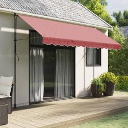 Tissu de remplacement de cantonni&egrave;re d'auvent rayure bordeaux