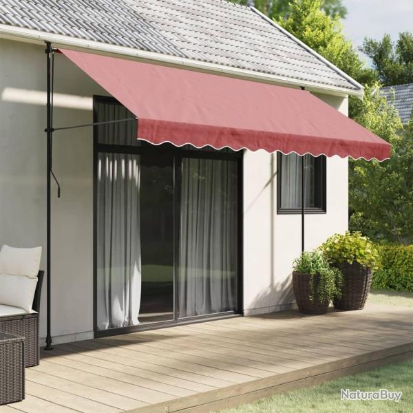 Tissu de remplacement de cantonni�re d'auvent rayure bordeaux