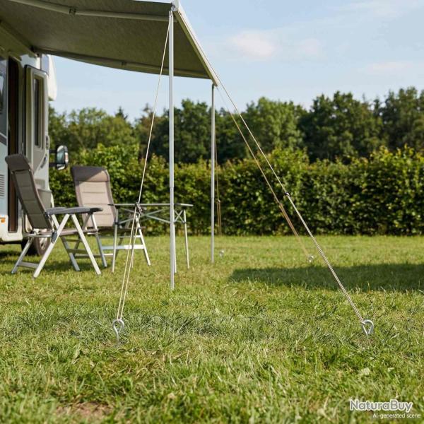 Ancre de terre 4 pcs Argent� �10 x 50 cm M�tal galvanis�