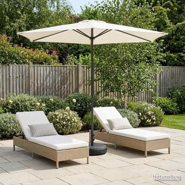 Parasol de jardin avec base 270 x 270 cm Polyester