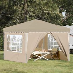 Tente de f&ecirc;te pop-up 288 x 288 x 245 cm Cr&egrave;me Tissu Oxford