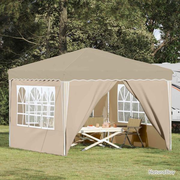 Tente de f�te pop-up 288 x 288 x 245 cm Cr�me Tissu Oxford