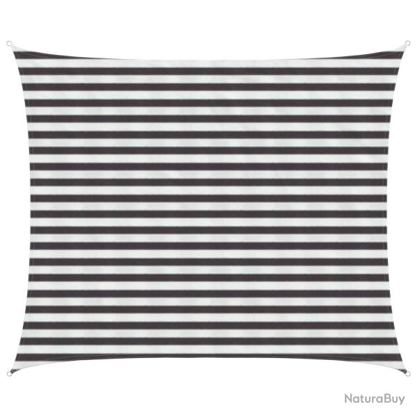 Voile d'ombre Anthracite et blanc 2,5 x 3,5 m HDPE