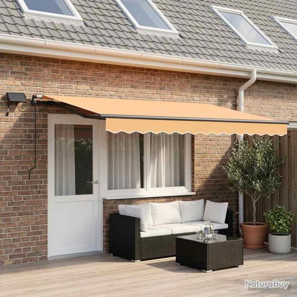 Auvent r�tractable Sable 450 � 300 cm Tissu et Aluminium