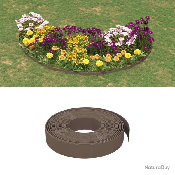 Bordures 25 m 10 cm PE Marron