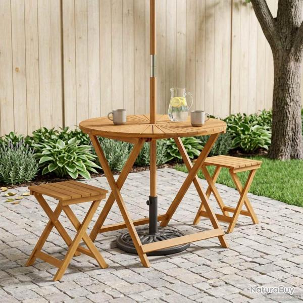 Table de jardin pliante Naturel �90 x 75 cm