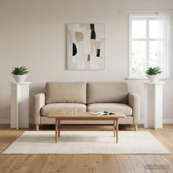 Support de Plante 2 pcs Blanc &Oslash;40 x 80 cm Bois d'ing&eacute;nierie
