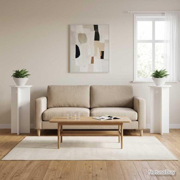 Support de Plante 2 pcs Blanc �40 x 80 cm Bois d'ing�nierie