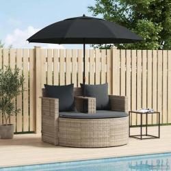 Canap&eacute; de jardin 8 pcs Gris clair et gris fonc&eacute; polyrotin