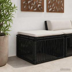 Tabouret Noir polyrotin