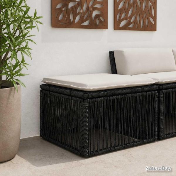 Tabouret Noir polyrotin