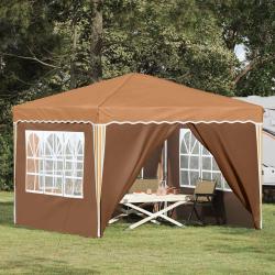 Tente de f&ecirc;te pop-up 288 x 288 x 245 cm Beige Tissu Oxford