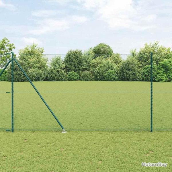 Cl�ture hexagonale avec poteau 10 x 1,6 m Vert Maille