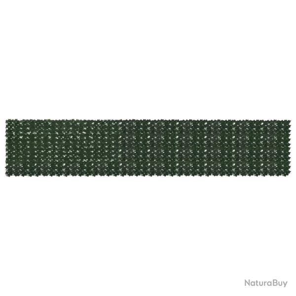 �cran de balcon avec feuilles Vert fonc� 500 x 100 cm
