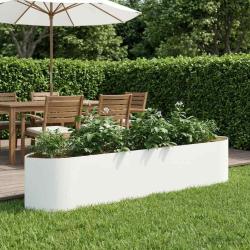 Jardin sur&eacute;lev&eacute; Blanc 220 x 40 x 40 cm Acier