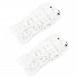 Filets &agrave; foin 2 pcs rectangulaire blanc 150x90 cm PP