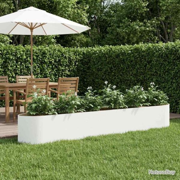 Jardin sur�lev� Blanc 300 x 40 x 40 cm Acier
