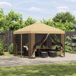 Abri de jardin avec parois 3 x 3 m Cr&egrave;me Polyester et Acier