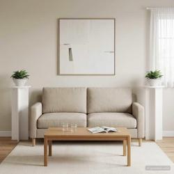 Support de Plante 2 pcs Blanc &Oslash;40 x 100 cm Bois d'ing&eacute;nierie