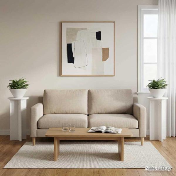 Support de Plante 2 pcs Blanc �29,5 x 60 cm Bois d'ing�nierie
