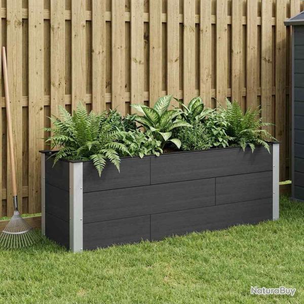 Jardini�re sur�lev�e Noir 150 x 50 x 54 cm