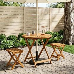 Table de jardin pliante Naturel &Oslash;70 x 75 cm