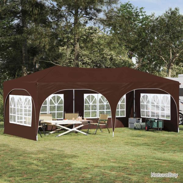 Tente de f�te pop-up 575 x 288 x 245 cm Marron Tissu Oxford
